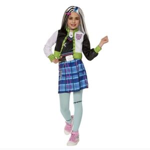 🆕 Monster High Frankie Stein Halloween Costume Girls, Large (10-12), New